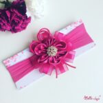 Bandolete/Fita Infantil Primavera – Verão rosa escuro