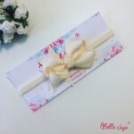 Bandolete/Fita Infantil "Angélica" creme